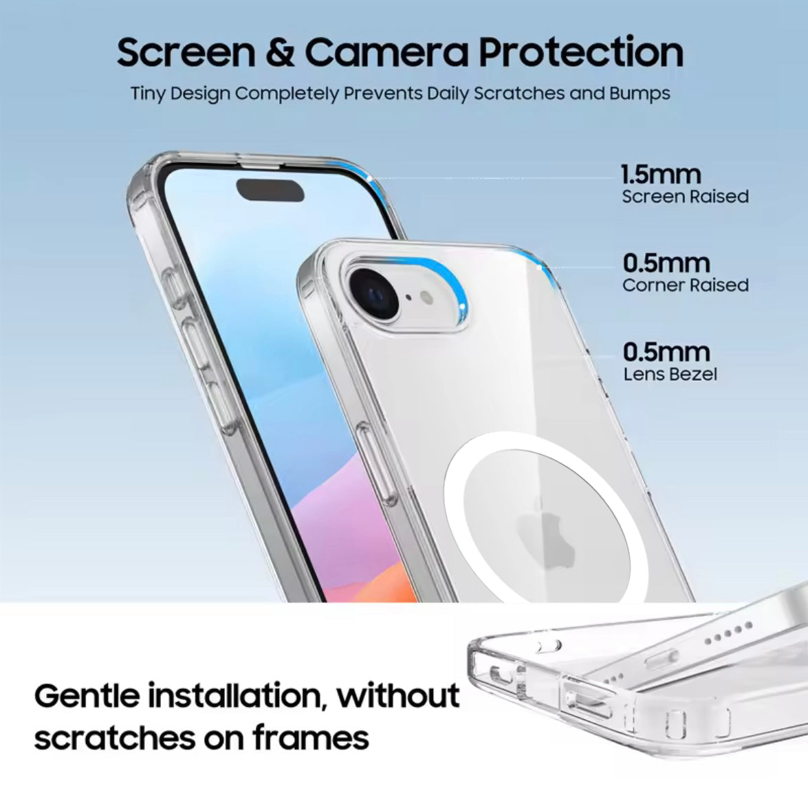 Case Clear Magnetic Shockproof Cover For iPhone 16e