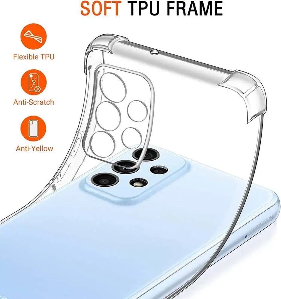 Clear Shockproof Bumper Case Cover For Samsung