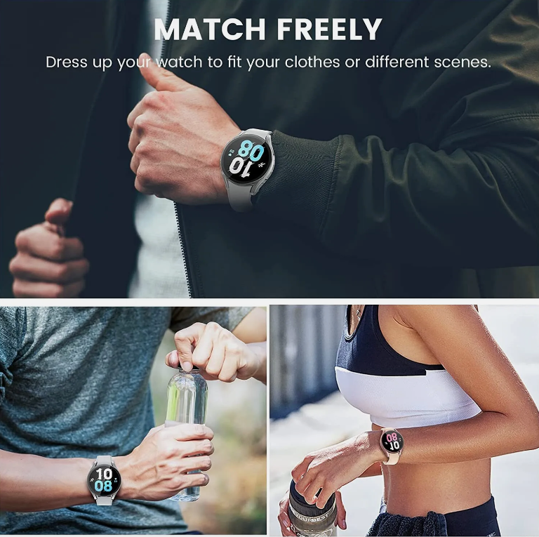 For Samsung Galaxy Watch 7 40 44mm Full Cover Screen Glass Protector Shell Case