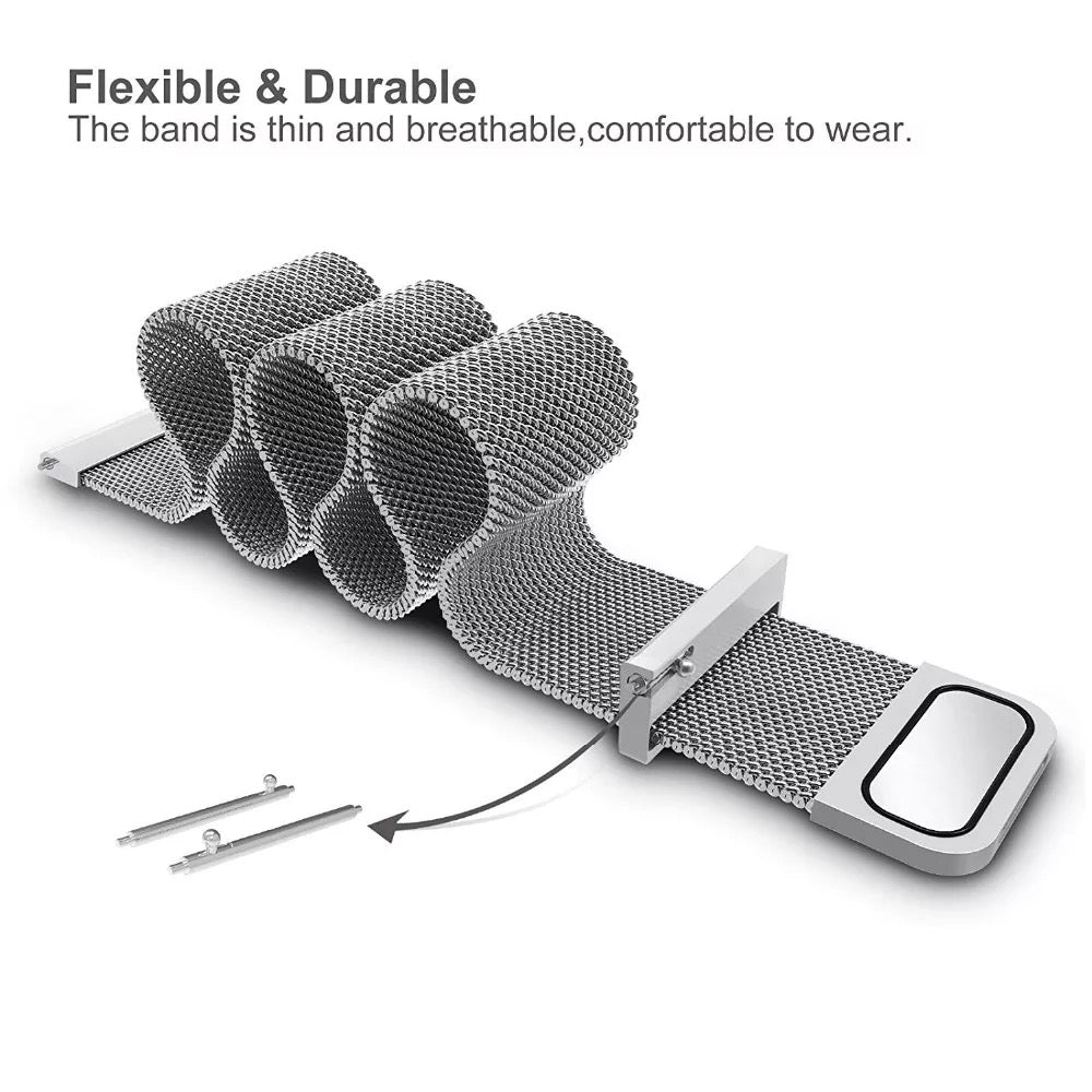 Stainless Steel Magnetic Milanese Loop Watch Band Strap For Samsung Galaxy Watch 4 5 6 7 Garmin Venu Huawei 20mm 22mm