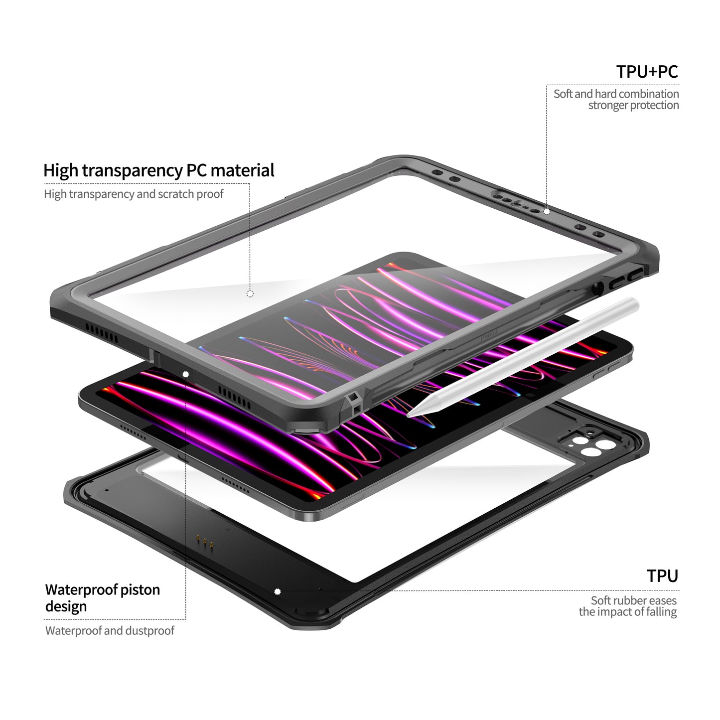 SHELLBOX Life Waterproof Case ShockProof Cover For iPad Pro 11" (2020 2021 2022)