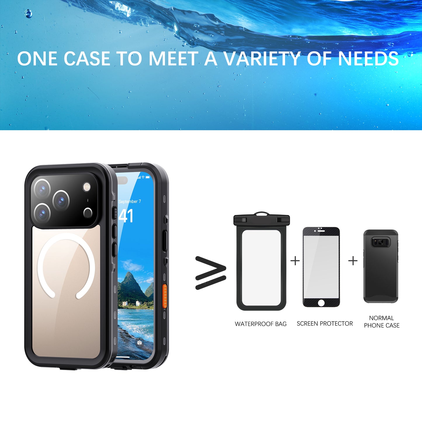 Redpepper Case Life Waterproof ShockProof Cover For iPhone 17 Pro (6.3”)