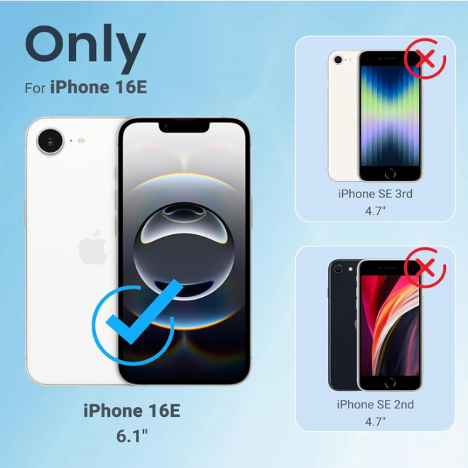 Case Clear Magnetic Shockproof Cover For iPhone 16e