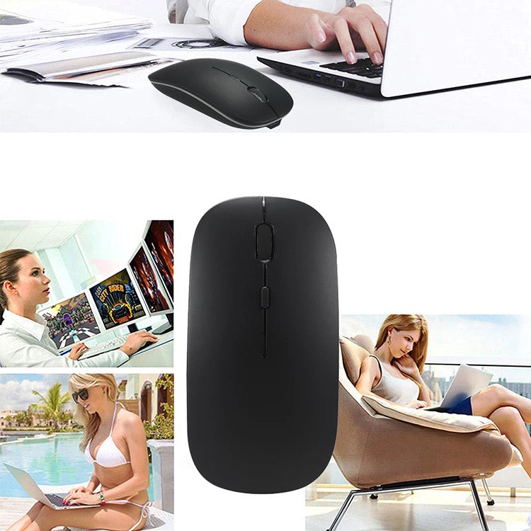 Optical Wireless Bluetooth Slim Rechargeable Mouse for Laptop/Tablet/Mac/iPad