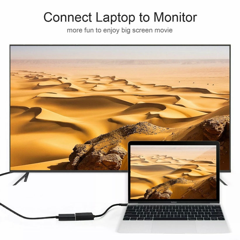 1080P HDMI Male to VGA Female Video Adapter Converter + Audio Cable PC Laptop TV
