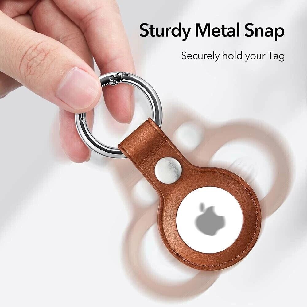 For Apple AirTag Leather Case Protective Shell Location Tracker Air Tag Cover