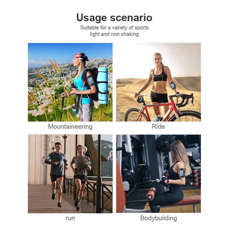 Universal Outdoor Sports Armband Case Phone Holder Gym Run Jog Night Reflection