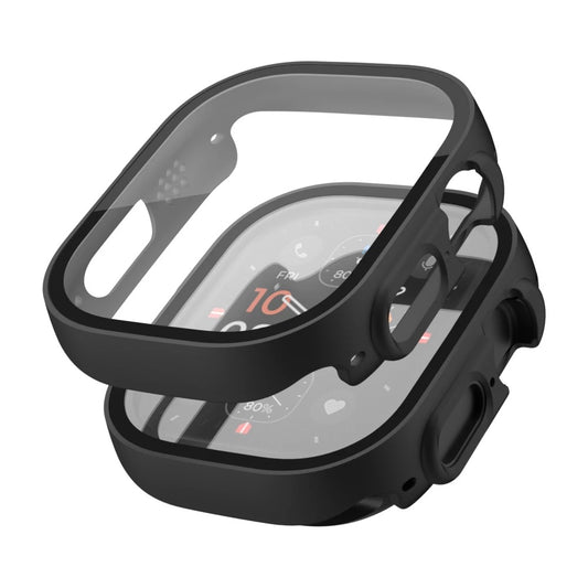 For Apple Watch Series Ultra 2 49MM PC Full Cover Case Tempered Screen Protector