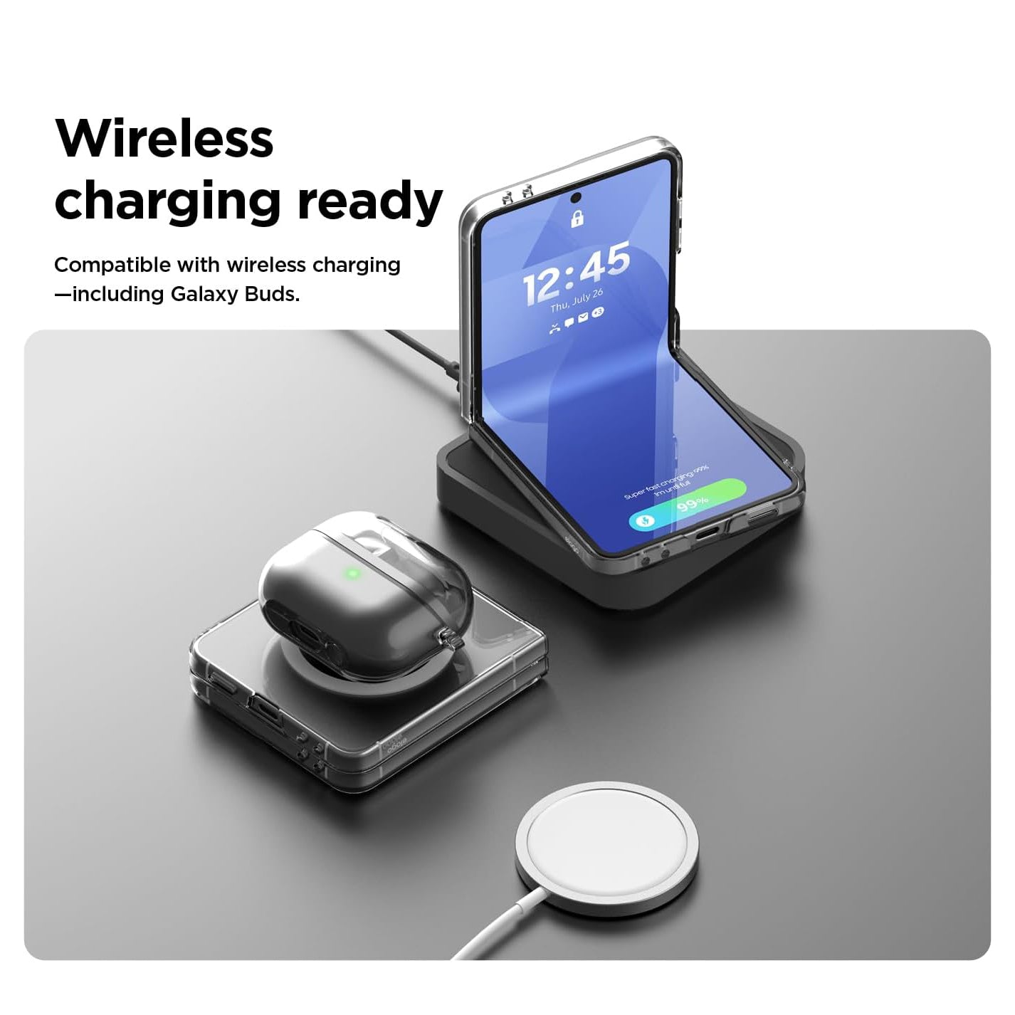 Magnetic Clear Case for Samsung Galaxy Z Flip 7 MagSafe Compatible Magnetic Shockproof Bumper Clear Cover