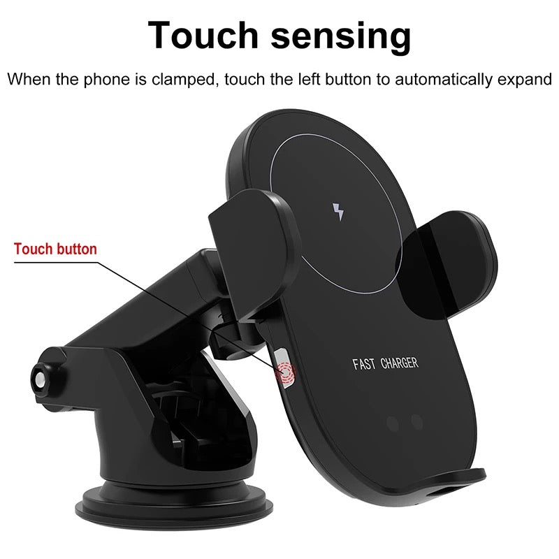 15W Automatic Clamping Wireless Charging Car Charger Mount Air Vent Phone Holder