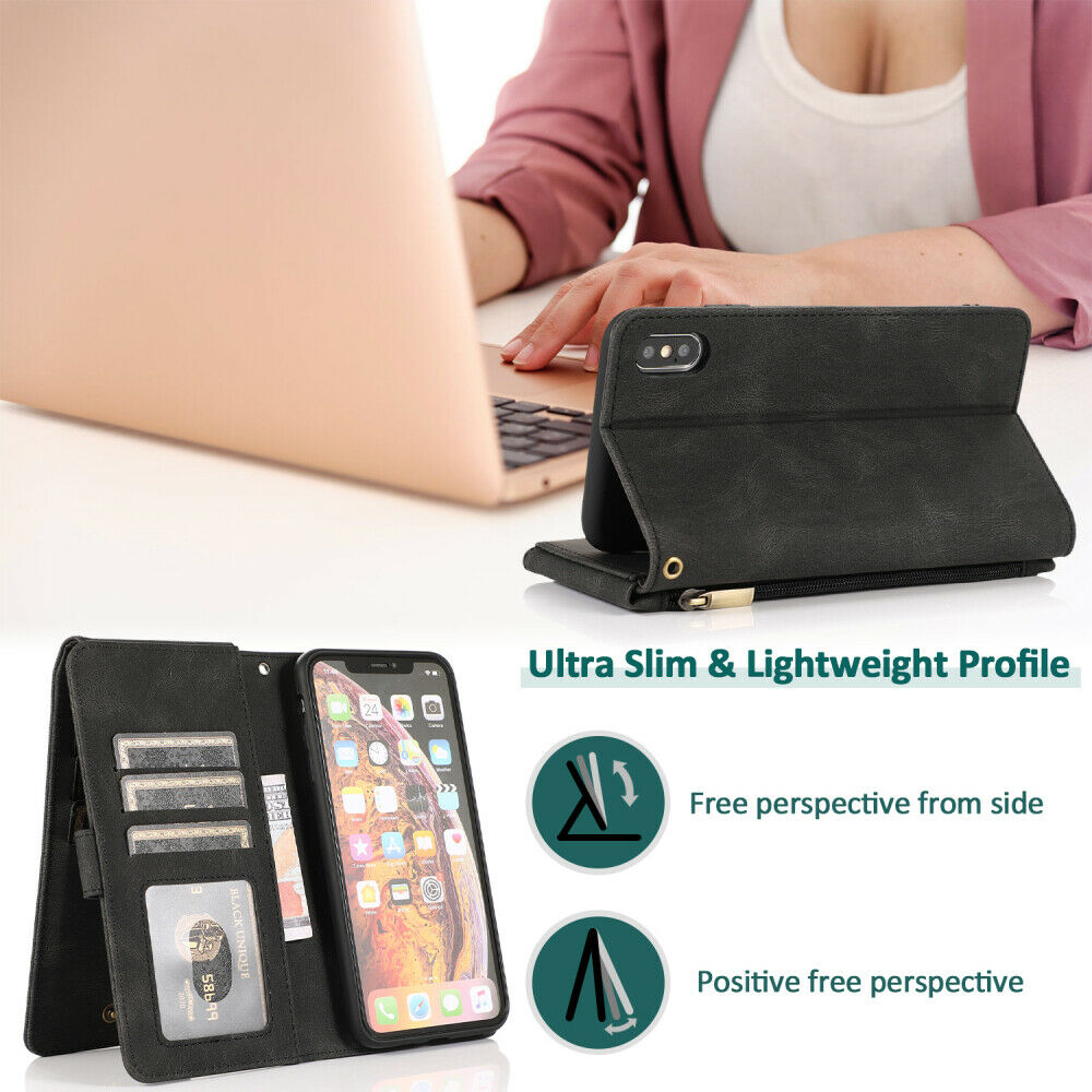 Flip Leather Case For iPhone 13 Series Wallet Card Slot Cover