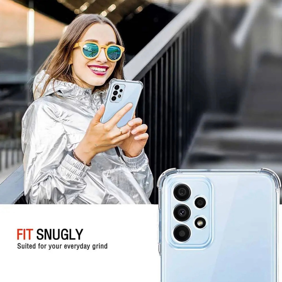 Clear Shockproof Bumper Case Cover For Samsung