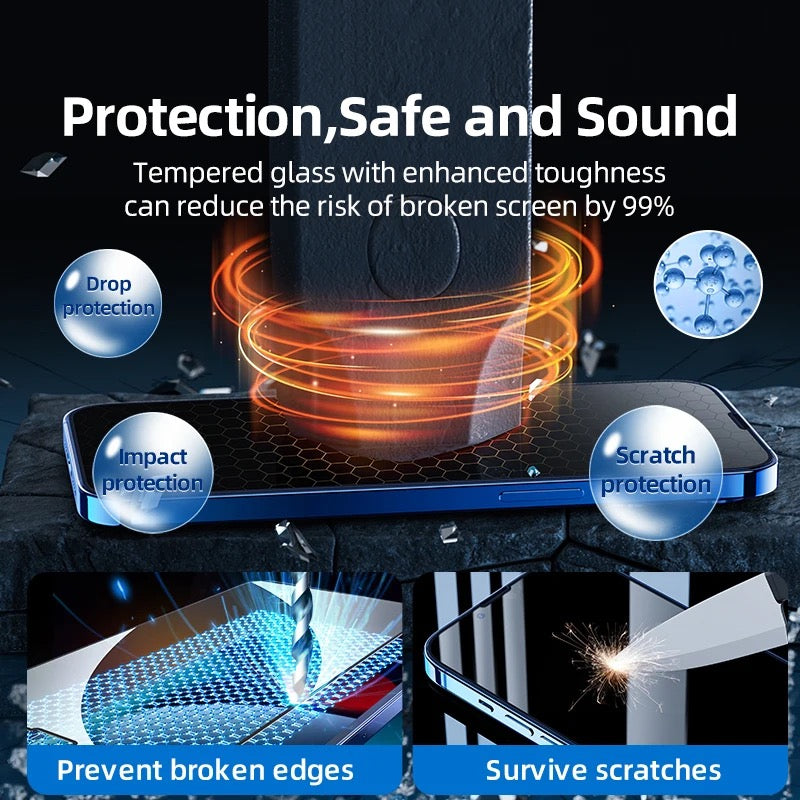 For iPhone Tempered Glass Screen Protector Clear