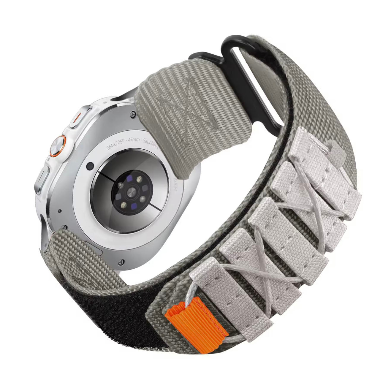 Rugged Military Tactical Nylon Braided Sport Band For Samsung Galaxy Watch Ultra 47mm - Grey
