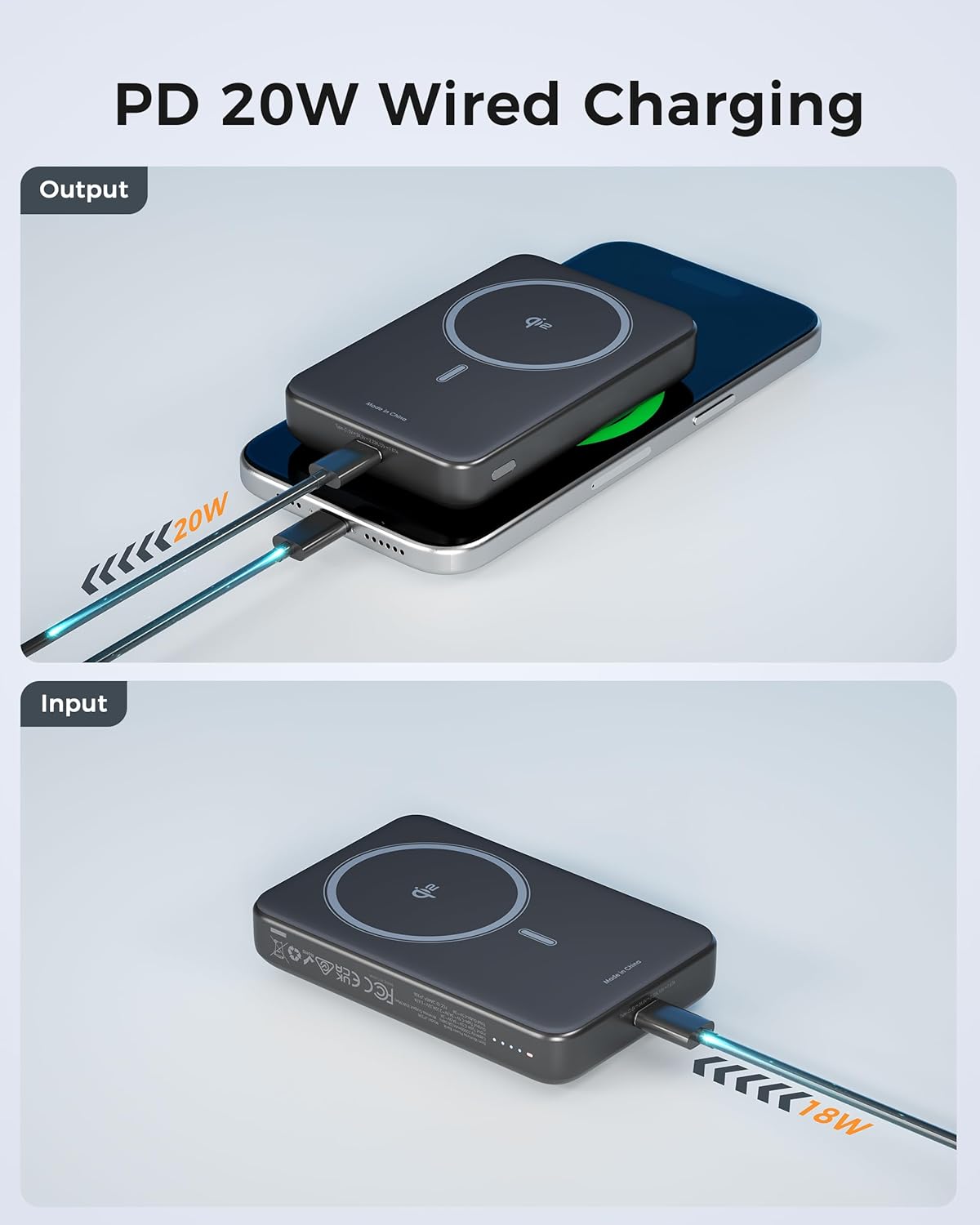 TESSAN Qi2 Certified | 10,000mAh PD 15W Fast Charging | Magnetic Wireless Power Bank Kickstand
