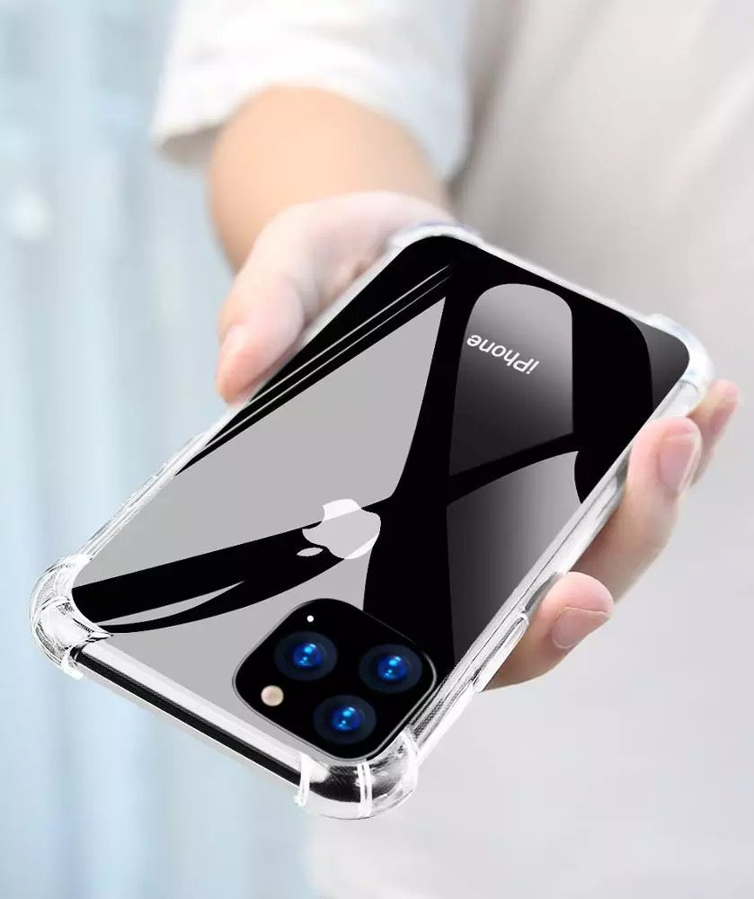 Clear Shockproof Bumper Case Black Cover For iPhone