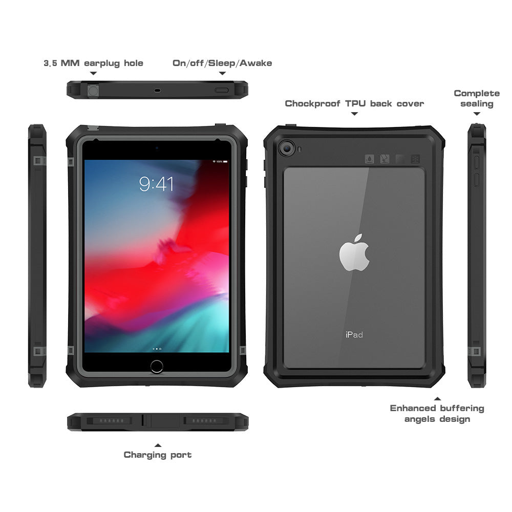 SHELLBOX Waterproof Shockproof Case for iPad 7.9" mini 4 (2015) / mini 5 (2019)