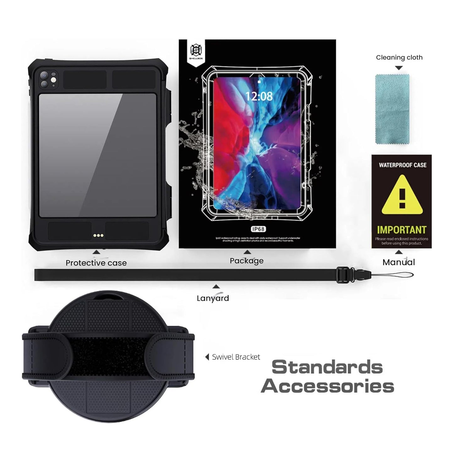 SHELLBOX Waterproof Shockproof Case for iPad Pro 11" (2024)