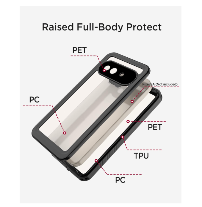 Redpepper Case Life Cover Waterproof Dust Shockproof For Google Pixel 9A
