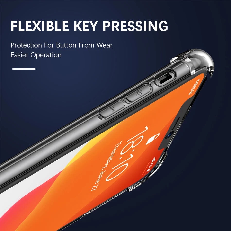 Clear Shockproof Bumper Case Black Cover For iPhone