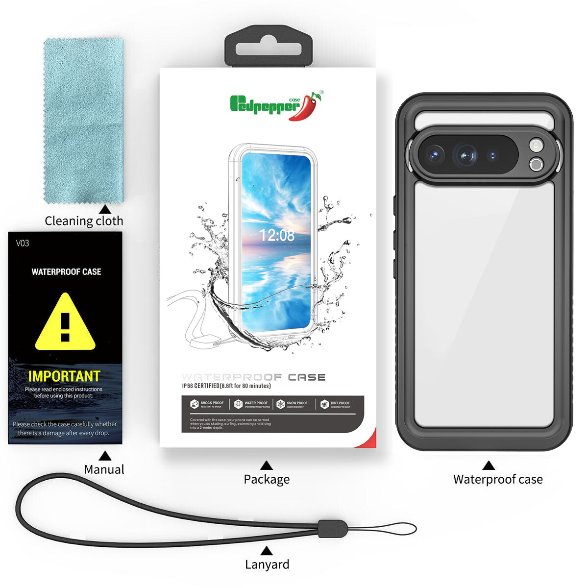 Redpepper Case Life Cover Waterproof Dust Shockproof For Google Pixel 10 Pro XL