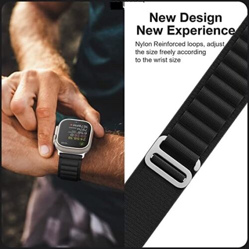 Alpine Nylon Sports Watch Band Strap For Apple iWatch Ultra 10 9 8 7 6 5 4 3 2 1 SE 49 46 45 44 42 41 40 38 mm