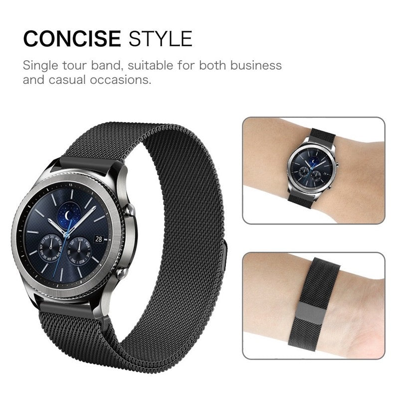 Stainless Steel Magnetic Milanese Loop Watch Band Strap For Samsung Galaxy Watch 4 5 6 7 Garmin Venu Huawei 20mm 22mm