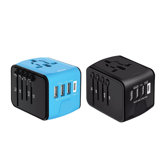 Type-C 3 USB Charger Universal World Travel Adapter EU UK AU US Plug Converter