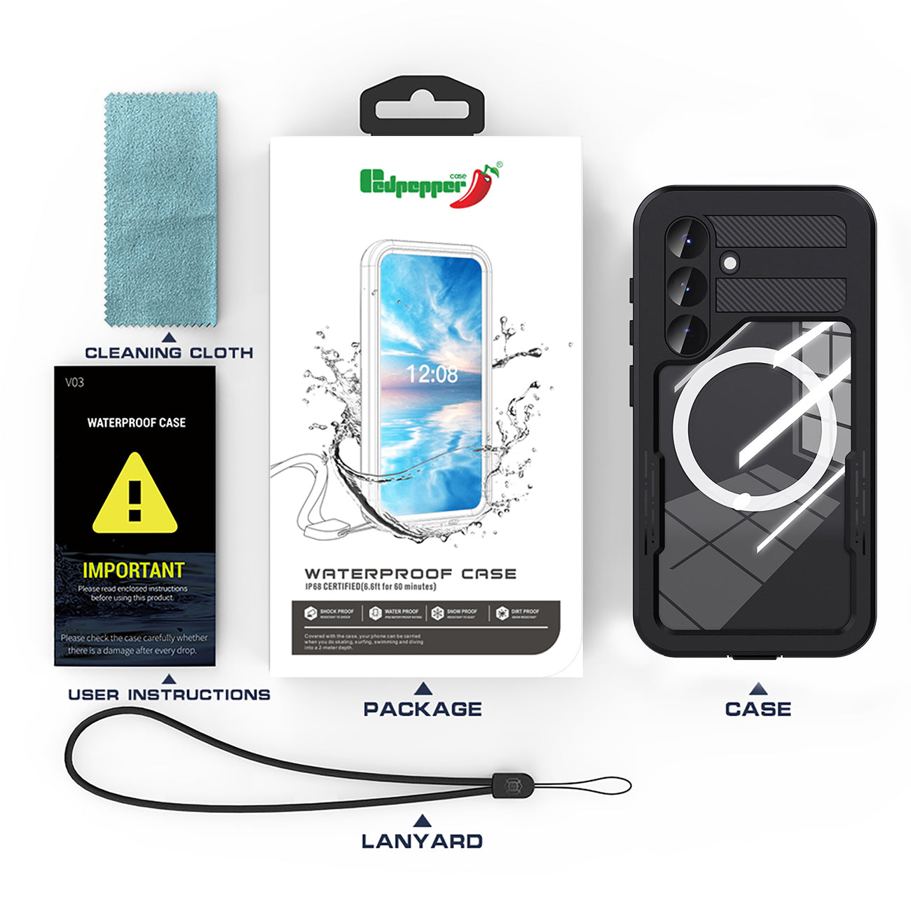 Redpepper Case Life Cover Waterproof Dust Shockproof For Samsung Galaxy S25