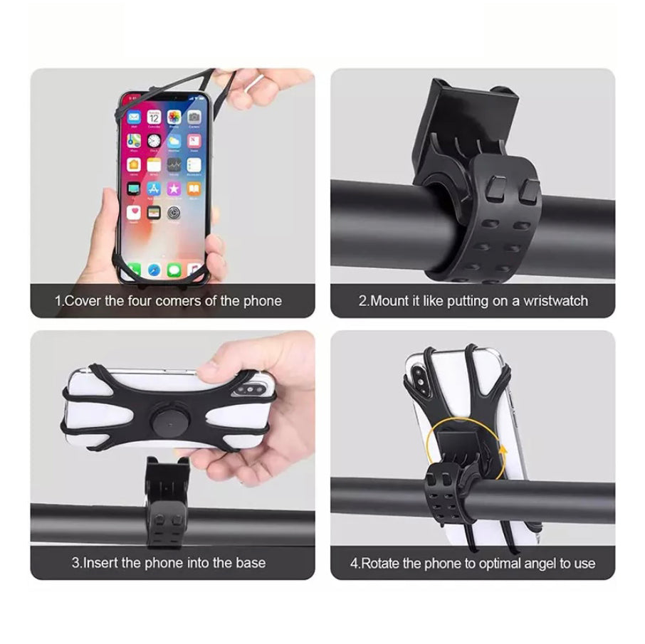 Universal Motor Bike Scooter Stroller Handlebar Mount Holder Cradle For Phone