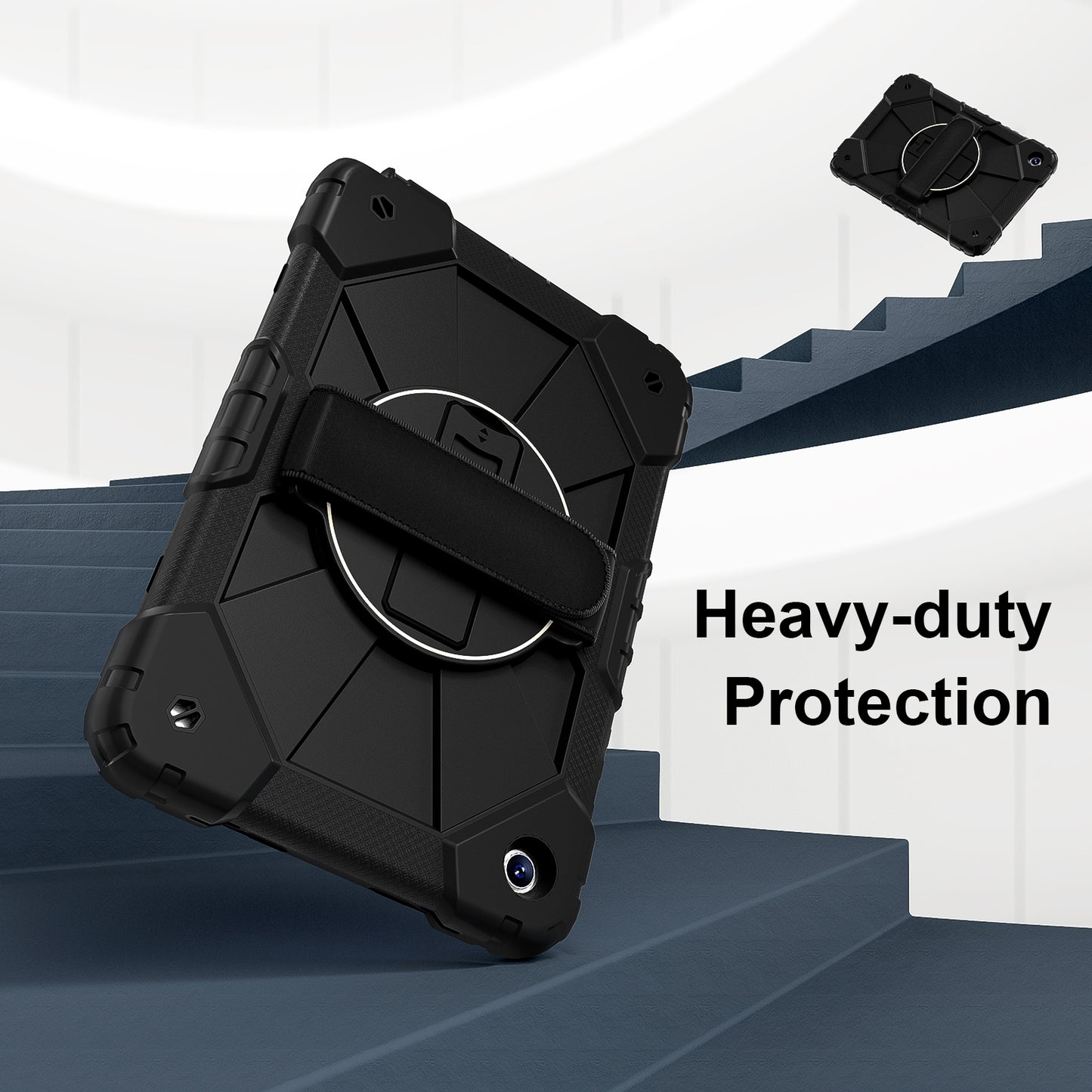 Rugged Stand Hard Case Shockproof Cover Strap For Samsung Tab A9 Plus