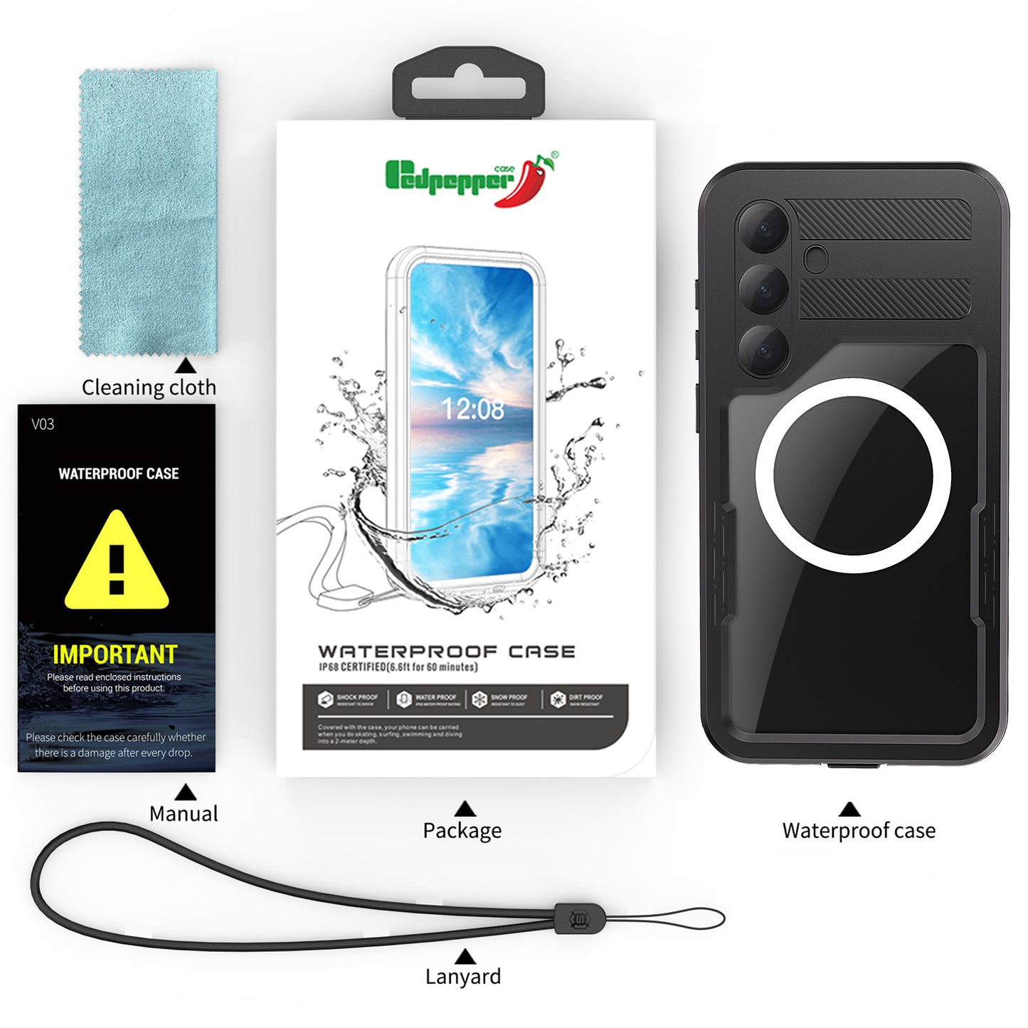 Redpepper Case Life Cover Waterproof Dust Shockproof For Samsung Galaxy S25 Plus