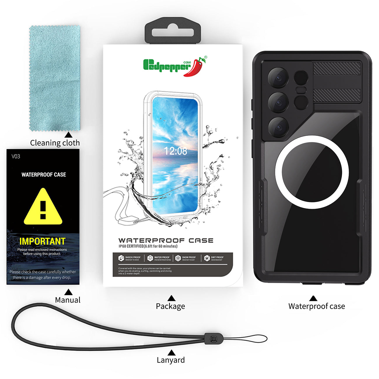 Redpepper Case Life Cover Waterproof Dust Shockproof For Samsung Galaxy S25 Ultra