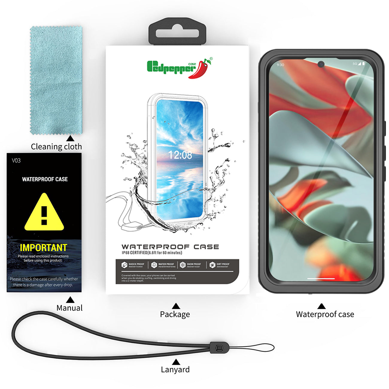 Redpepper Case Life Cover Waterproof Dust Shockproof For Google Pixel 9A