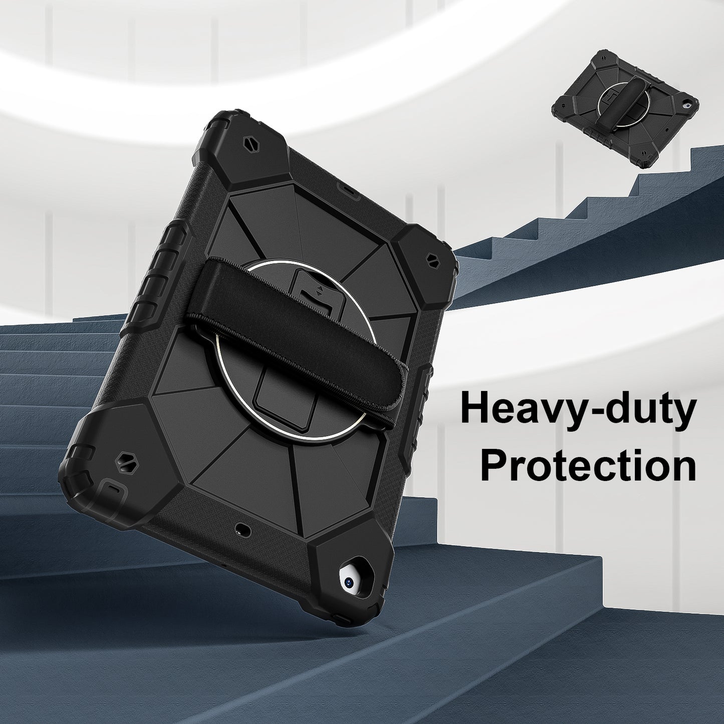 Rugged Stand Hard Case Shockproof Cover Strap For iPad 7/8/9 gen 10.2" (2019/2020/2021)