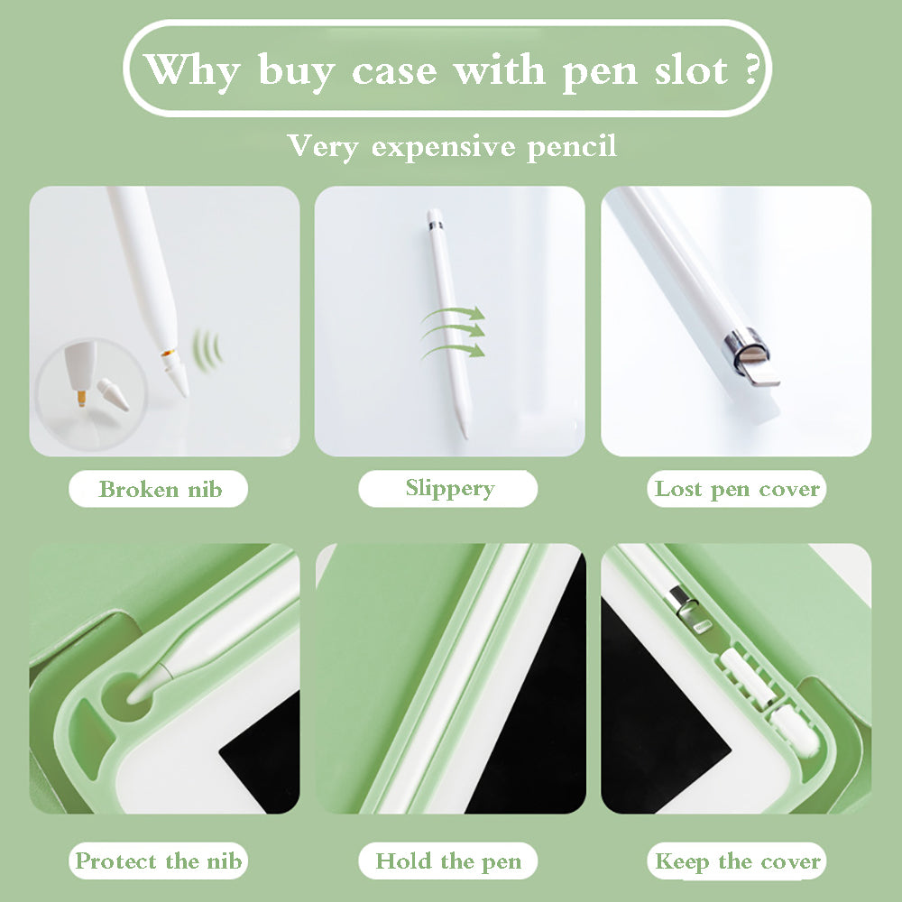 For iPad Foldable Smart Cover Flip Case