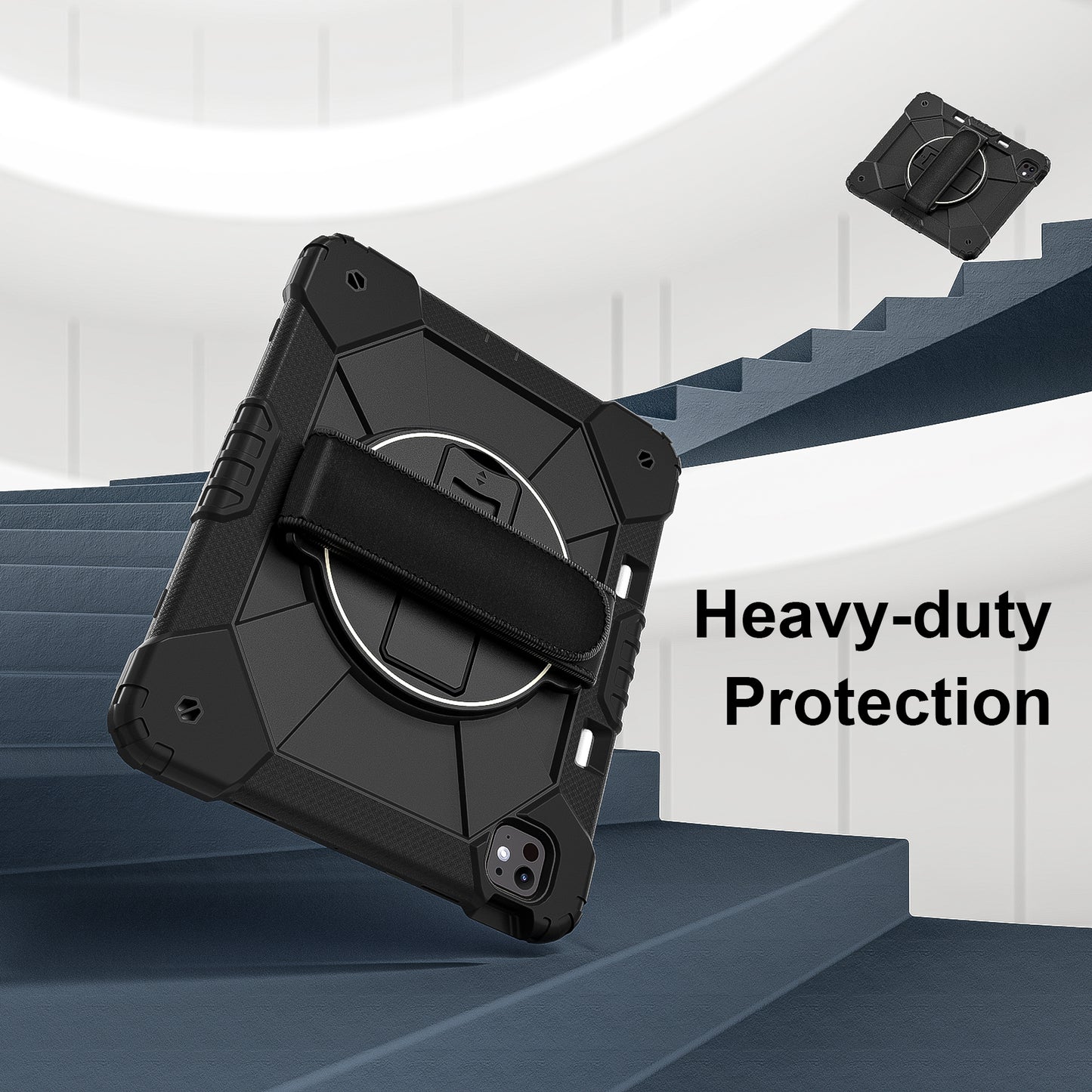 Rugged Stand Hard Case Shockproof Cover Strap For iPad Pro 13" (2024)