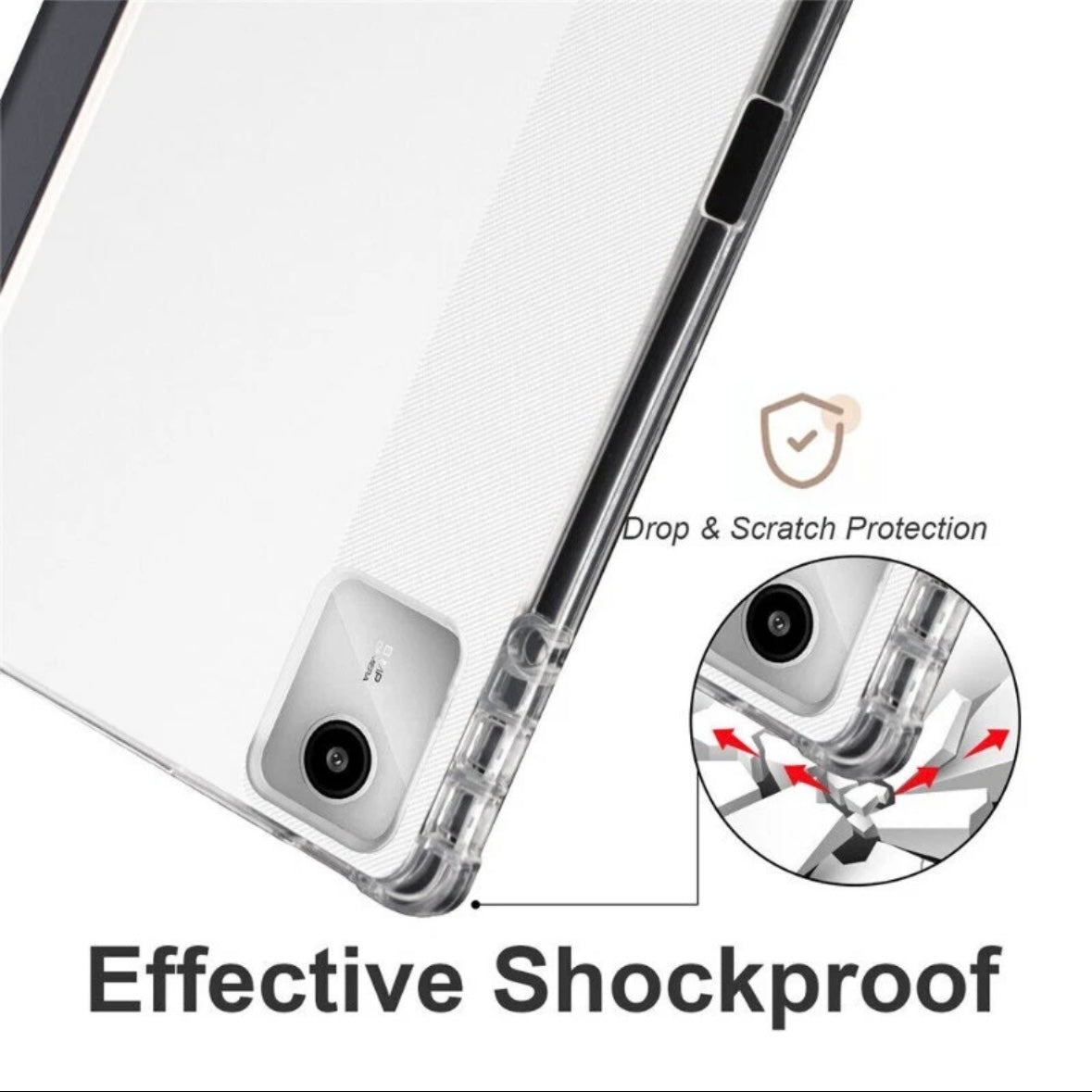 Smart Case for Lenovo Tab M11 11" 2024 TB330FU, Slim Tri-Fold Stand Cover with Pen Holder, Auto Wake/Sleep, Black