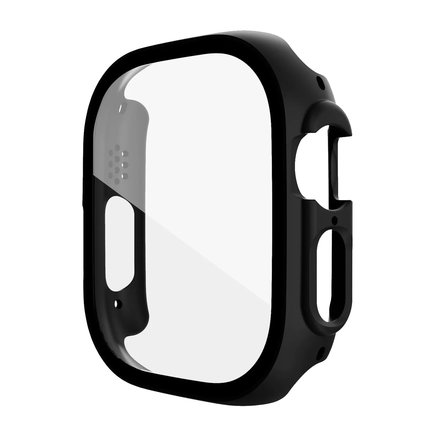For Apple Watch Series Ultra 2 49MM PC Full Cover Case Tempered Screen Protector