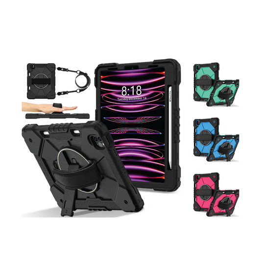 Rugged Stand Hard Case Shockproof Cover Strap For iPad Air 4/5 & Pro 11" (2018–2022)