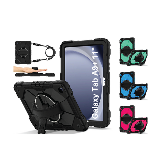 Rugged Stand Hard Case Shockproof Cover Strap For Samsung Tab A9 Plus