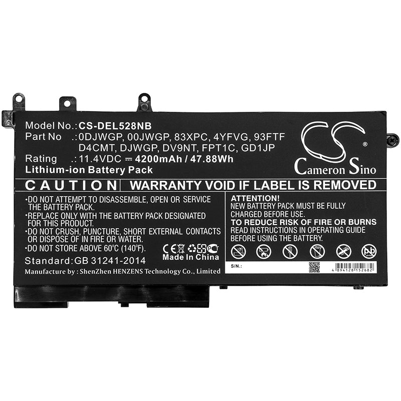 Cameron Sino CS-DEL528NB Battery – Compatible Replacement