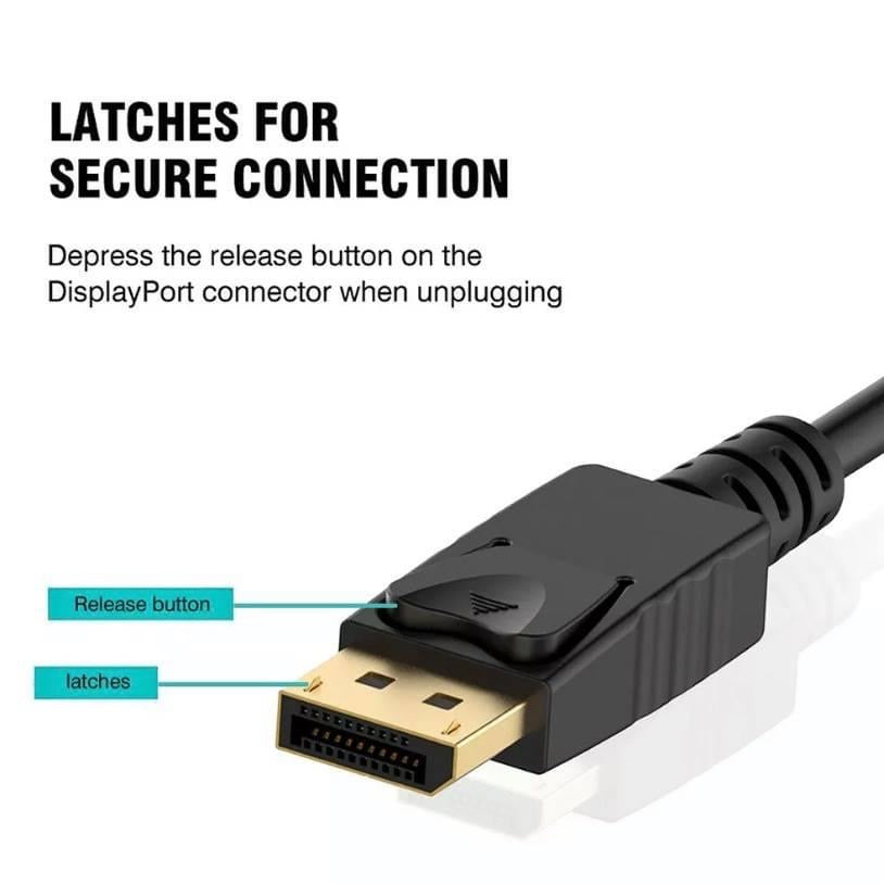 Blupeak DisplayPort to Display Port Cable DP to DP Male to Male 2m HD 1.4 8K Gold Plated