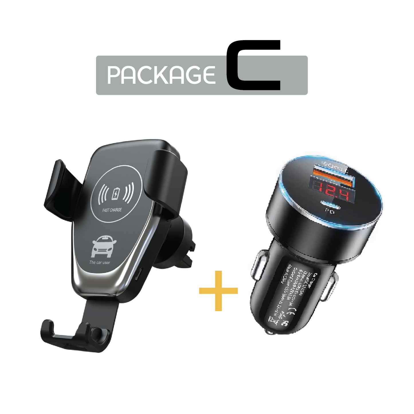 Wireless Car Charger Gravity Phone Holder Mount