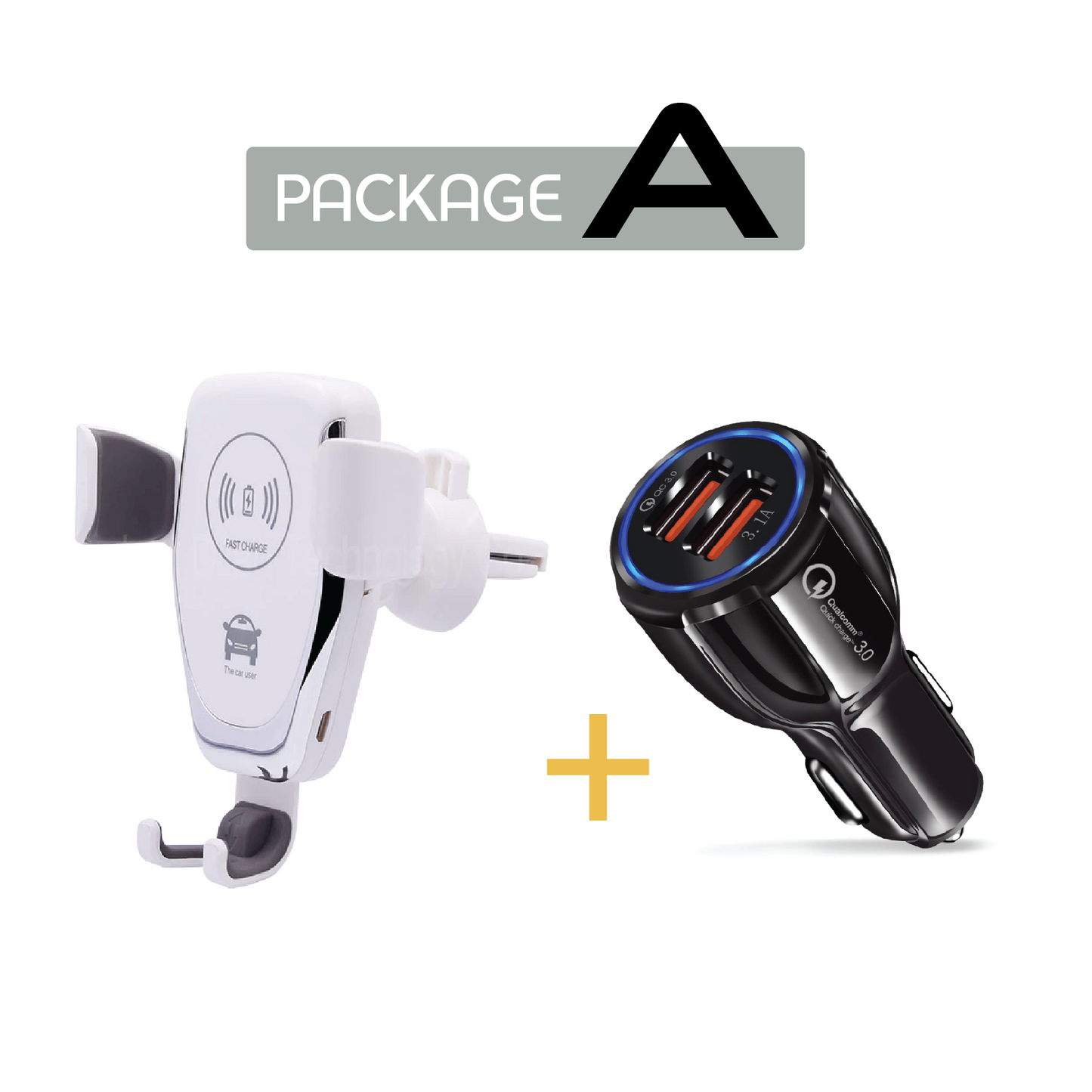 Wireless Car Charger Gravity Phone Holder Mount