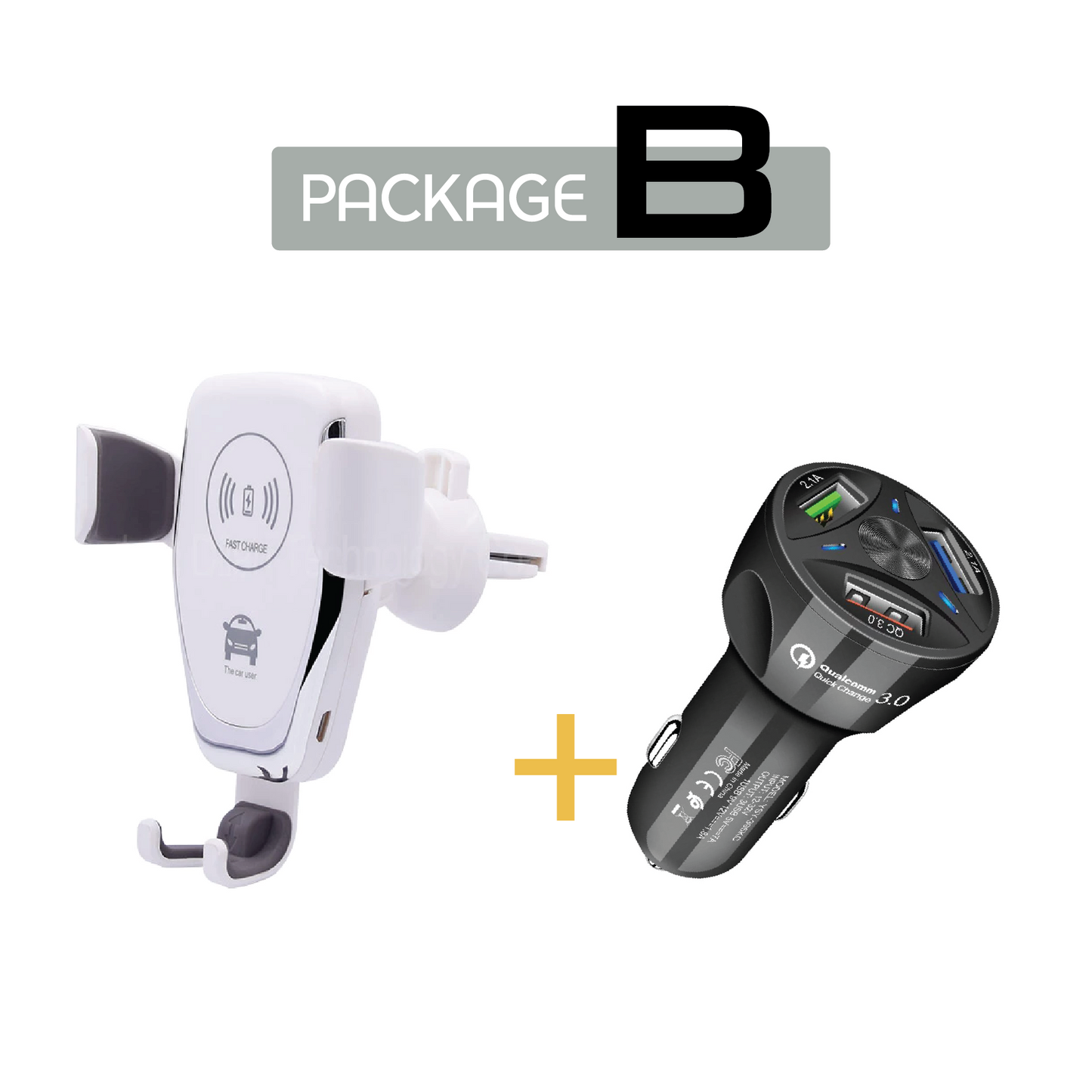 Wireless Car Charger Gravity Phone Holder Mount