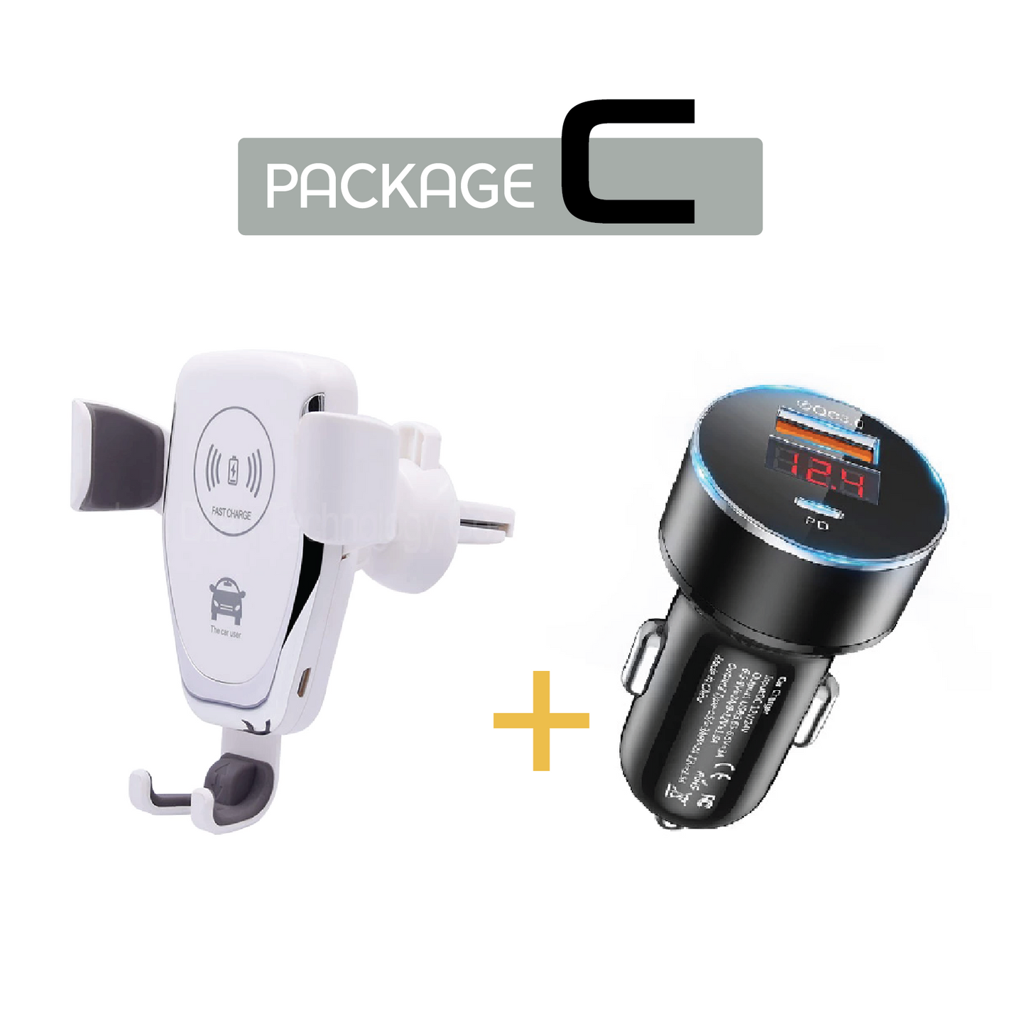 Wireless Car Charger Gravity Phone Holder Mount
