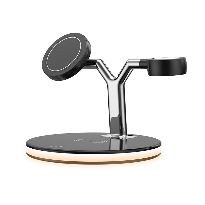 Wireless Charger 15W Fast Charger Station Lamp For Apple Watch iPhone AirPods