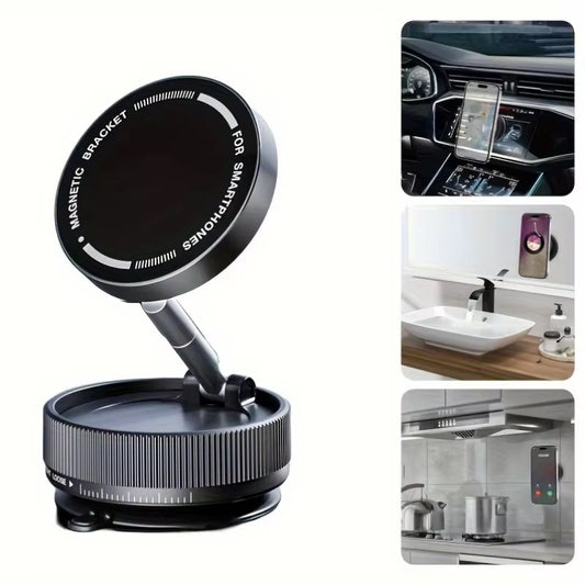 Vacuum Magnetic Suction-Cup Car Phone Holder Mount Foldable Stand