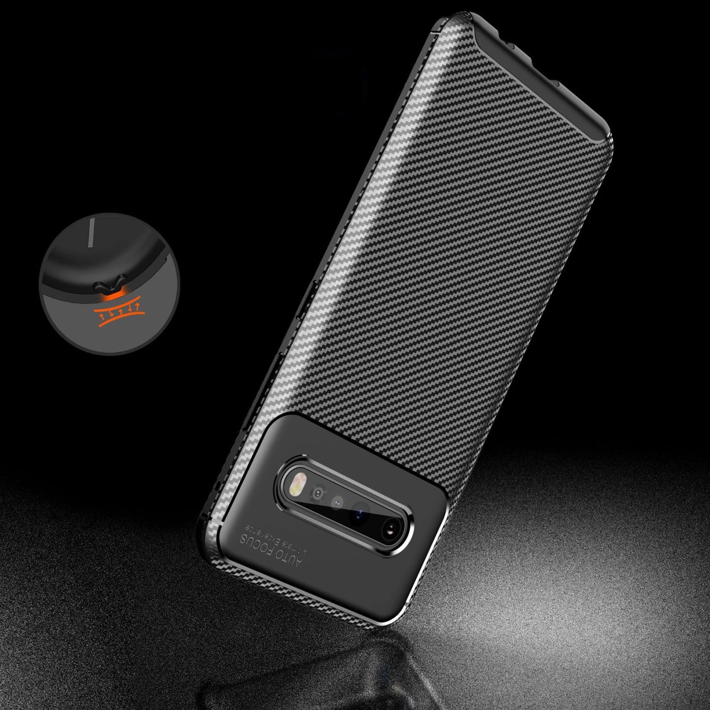 Slim Carbon Fiber TPU Soft Slim Case For Samsung Phone Cover S20 S10 S9 Plus Ultra Note 10 Note 9